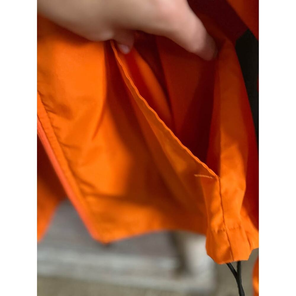 Vintage 90s Y2K Eddie Bauer Windbreaker Jacket Orange Medium Gorp Granola Coat - Picture 5 of 12